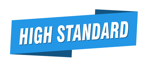 high standard banner template. high standard ribbon label sign