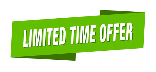 limited time offer banner template. limited time offer ribbon label sign