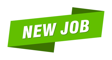 new job banner template. new job ribbon label sign