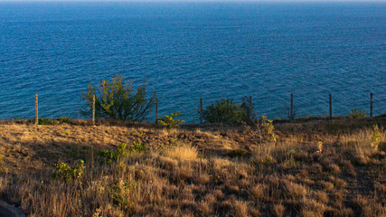 evening landscape with sea view