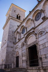 Fototapeta na wymiar View of Cathedral of Santa Maria de Episcopio, church in Benevento, in a sun day