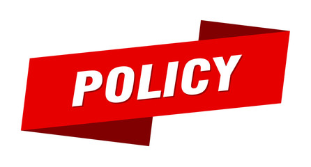 policy banner template. policy ribbon label sign