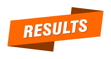 results banner template. results ribbon label sign