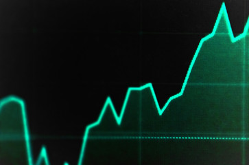 financial graph chart display photo selective focus exchange trading business success concept crisis