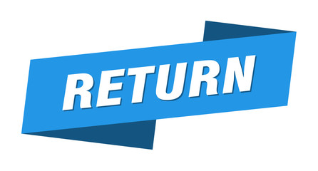 return banner template. return ribbon label sign