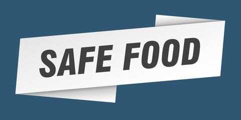 safe food banner template. safe food ribbon label sign