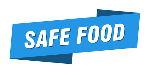 safe food banner template. safe food ribbon label sign