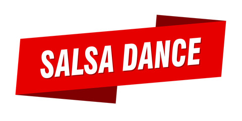 salsa dance banner template. salsa dance ribbon label sign