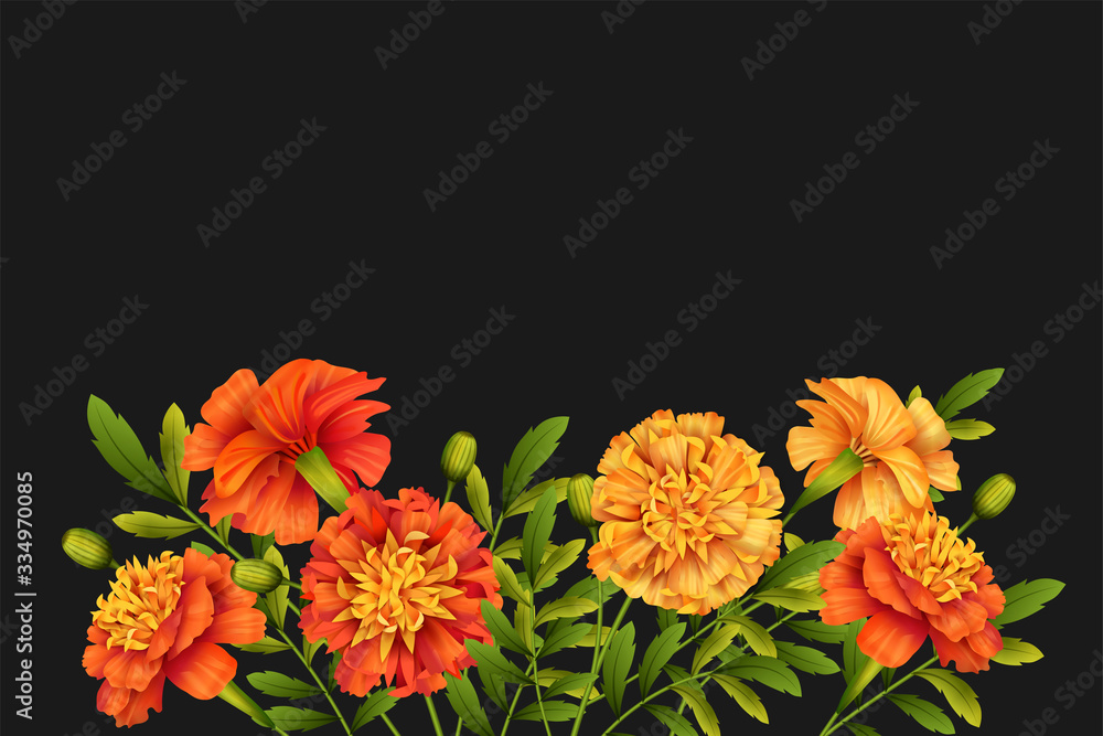 Wall mural floral holiday background