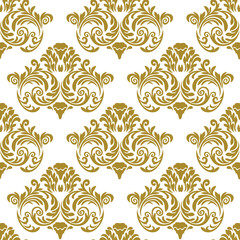 Vintage baroque ornament retro pattern antique style acanthus on a black background. Decoration for cards and wedding invitations.