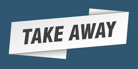 take away banner template. take away ribbon label sign