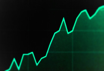 financial graph chart display photo selective focus exchange trading business success concept crisis
