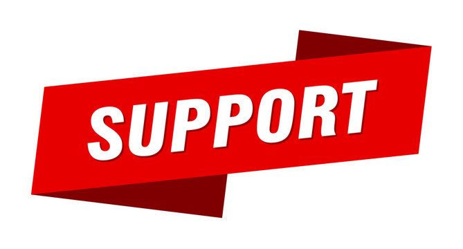 support banner template. support ribbon label sign