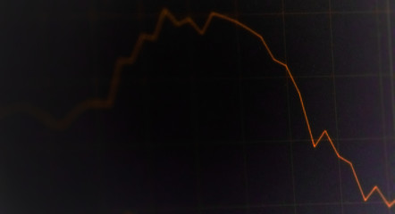 financial graph chart display photo selective focus exchange trading business success concept crisis