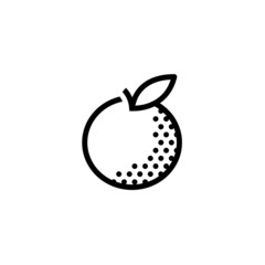 fruit icon black and white outline style vector 