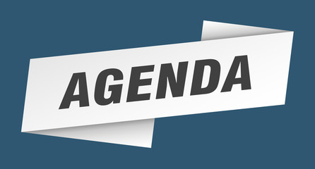agenda banner template. agenda ribbon label sign