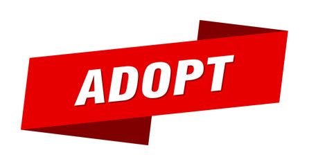 adopt banner template. adopt ribbon label sign