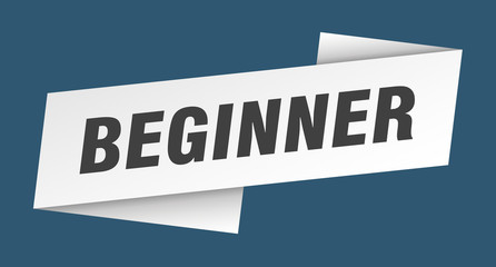 beginner banner template. beginner ribbon label sign
