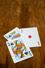 Plastic playing cards. Background for gambling. Casino. Gaming business.