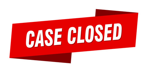 case closed banner template. case closed ribbon label sign