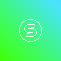 Abstract graphic vector illustration of letters S and C