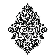 Vintage baroque ornament retro pattern antique style acanthus on a black background. Decoration for cards and wedding invitations.