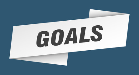 goals banner template. goals ribbon label sign