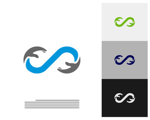 Infinity Care logo vector template, Creative Infinity logo design concept