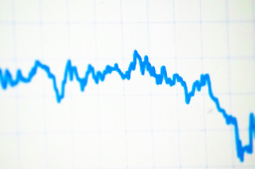 financial graph chart display photo selective focus exchange trading business success concept crisis