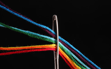 bright iridescent thread floss for embroidery and needlework