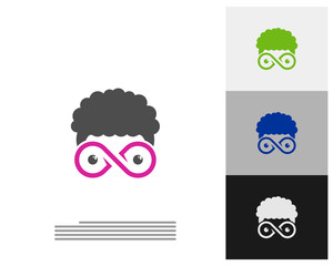 Geek Infinity logo vector template, Creative Geek logo design concept