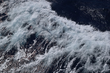 White wave in aegean sea