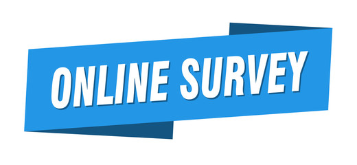 online survey banner template. online survey ribbon label sign