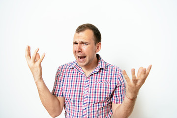 Fototapeta premium Angry man screaming