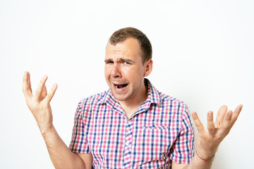 Angry man screaming