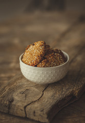 handmade cookies on wood