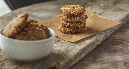 handmade cookies with sesame