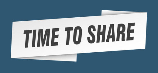 time to share banner template. time to share ribbon label sign