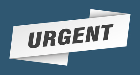 urgent banner template. urgent ribbon label sign