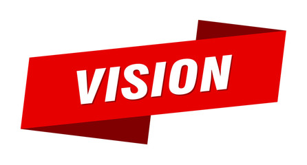 vision banner template. vision ribbon label sign