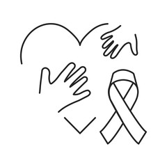 Pediatric oncology black line icon. Cancer treatment in children. Pictogram for web page, mobile app, promo. UI UX GUI design element