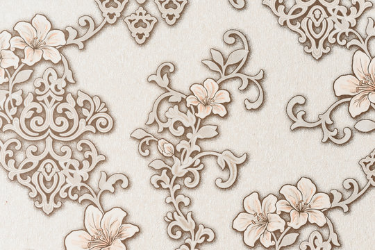 seamless pattern with flowers and leaves