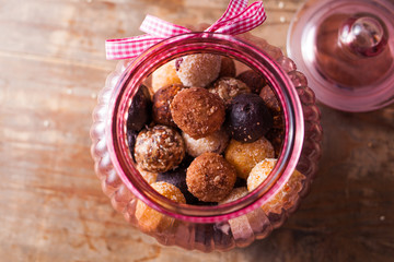 handmade cookies in pot
