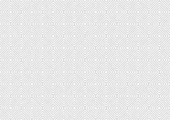 Gordijnen Abstract geometrisch patroon door afgeronde ruiten, diamanten. Samless vector achtergrond. Licht witte trendtextuur © Oleksandr