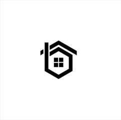 Fototapeta na wymiar Letter B Real Estate logo design vector image , home letter b hexagon logo design icon vector image