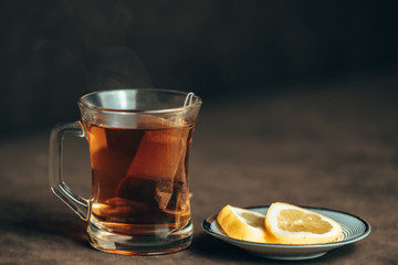 a cup of tea and lemon