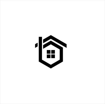 Letter B Real Estate logo design vector image , home letter b hexagon logo design icon vector image
