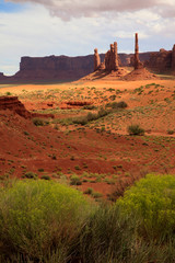 Utah/Arizona / USA - August 10, 2015: The Monument Valley Navajo Tribal Reservation landscape, Utah/Arizona, USA