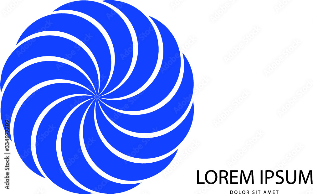 Aufkleber abstract blue logo in vector format. can be used in branding or different graphic design layouts
