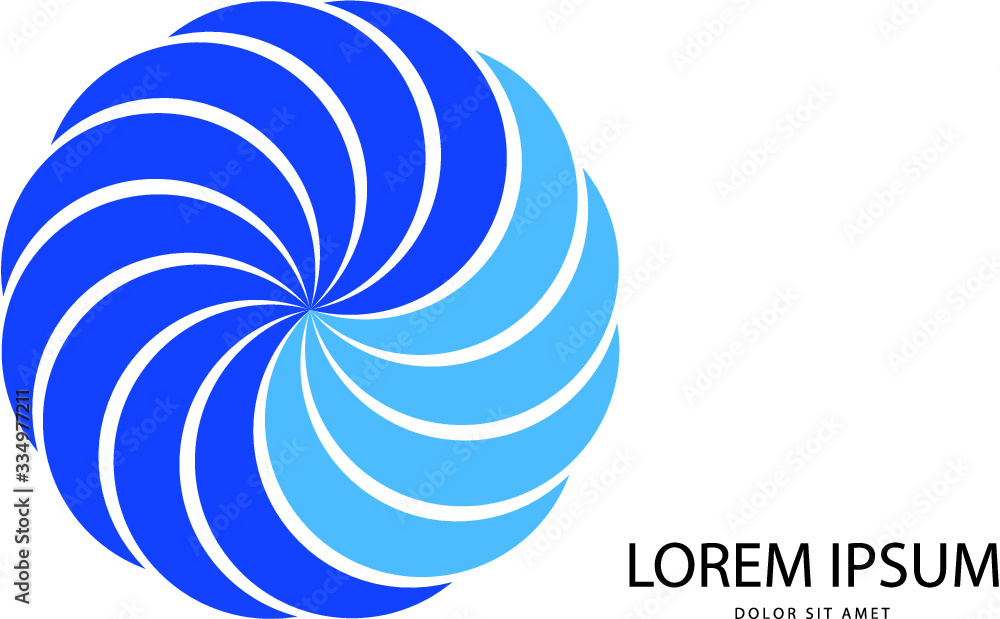 Poster abstract blue logo in vector format. can be used in branding or different graphic design layouts